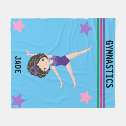 GYMNASTICS BLANKET VOOR GESPECIFICEERDE MEISJES. FLEECE DEKEN (Voorkant (Horizontaal))