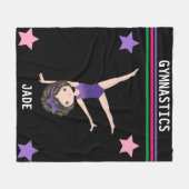 GYMNASTICS BLANKET VOOR GESPECIFICEERDE MEISJES. FLEECE DEKEN (Voorkant (Horizontaal))