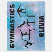 Gymnastics Blue Glam   Fleece Deken (Voorkant)