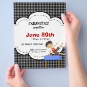 Gymnastics Boy Competition (Black) Flyer (Hand)