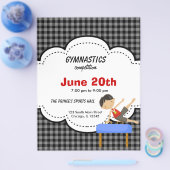 Gymnastics Boy Competition (Black) Flyer (Enkel)