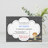 Gymnastics Boy Competition (Black) Kaart (Staand voorkant)