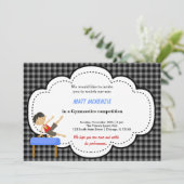 Gymnastics Boy Competition (Black) Kaart (Staand voorkant)