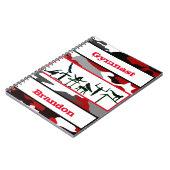Gymnastics Boys Red, Black, White Gymnast Camo Notitieboek (Linkerzijde)