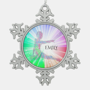 GYMNASTICS "BRIGHT LIGHTS" SNOWFLAKE TREE ORNAMENT