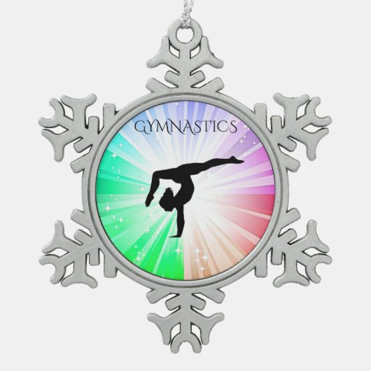 GYMNASTICS "BRIGHT LIGHTS" SNOWFLAKE TREE ORNAMENT (Voorkant)