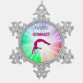 GYMNASTICS "BRIGHT LIGHTS" SNOWFLAKE TREE ORNAMENT (Voorkant)