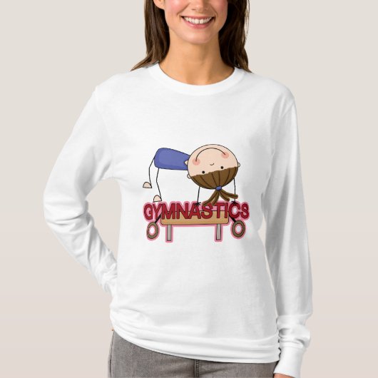 GYMNASTICS - Brunette Girl Balance Beam t shirts (Voorkant)