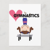 GYMNASTICS - Brunette Girl Handtribunes Briefkaart (Voorkant)