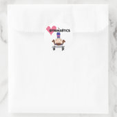 GYMNASTICS - Brunette Girl Handtribunes Ronde Sticker (Tas)