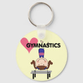 GYMNASTICS - Brunette Girl Handtribunes Sleutelhanger (Voorkant)