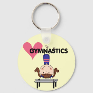 GYMNASTICS - Brunette Girl Handtribunes Sleutelhanger