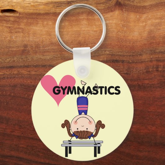 GYMNASTICS - Brunette Girl Handtribunes Sleutelhanger (Voorkant)