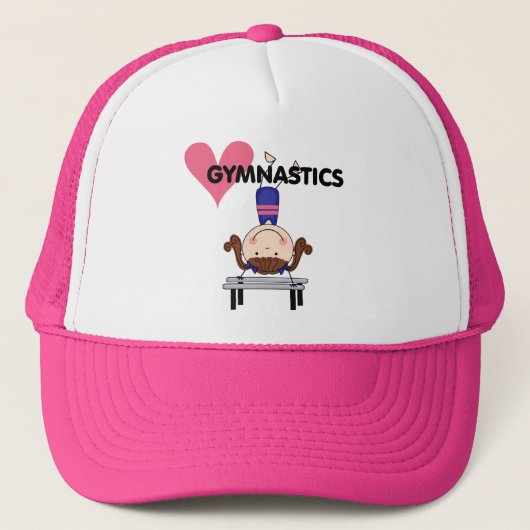 GYMNASTICS - Brunette Girl Handtribunes Trucker Pet (Voorkant)