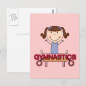 GYMNASTICS - Brunette Girl Splits Tshirts and Gift Briefkaart (Voorkant / Achterkant)