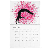 Gymnastics Cherry Sparkle Swirl Calendar Kalender (Feb 2026)