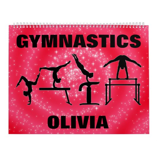 Gymnastics Cherry Sparkle Swirl Calendar Kalender (Hoes)