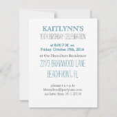 Gymnastics Chevron Heart Personal Party Invitation Kaart (Achterkant)
