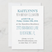 Gymnastics Chevron Heart Personal Party Invitation Kaart (Achterkant)