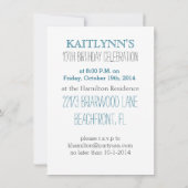 Gymnastics Chevron Heart Personal Party Invitation Kaart (Achterkant)