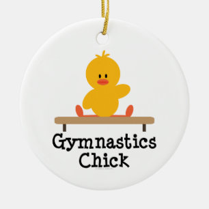 Gymnastics Chick Ornament