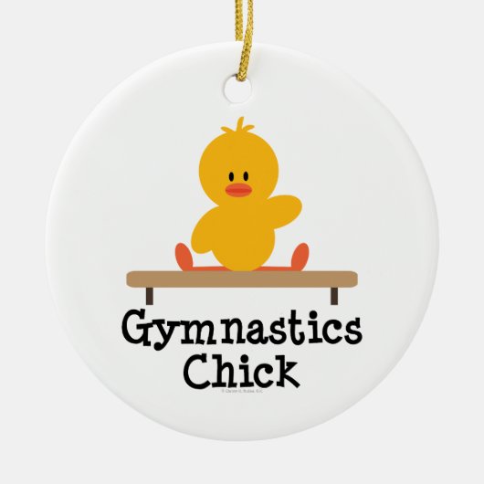 Gymnastics Chick Ornament (Voorkant)