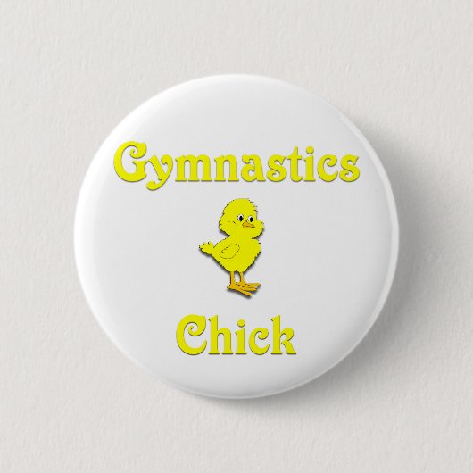 Gymnastics Chick Ronde Button 5,7 Cm (Voorkant)