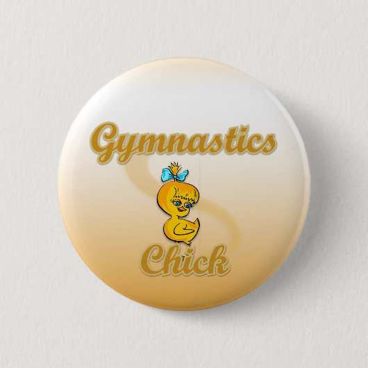 Gymnastics Chick Ronde Button 5,7 Cm (Voorkant)