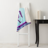 Gymnastics Christmas Purple Aqua Personalized  Sherpa Deken (In situ)