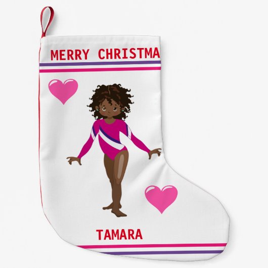 GYMNASTICS CHRISTMAS STOCKING FOR GIRLS. KLEINE KERSTSOK (Voorkant)