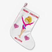 GYMNASTICS CHRISTMAS STOCKING FOR GIRLS. KLEINE KERSTSOK (Voorkant (Hangend))