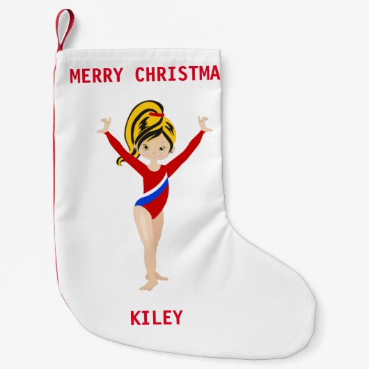 GYMNASTICS CHRISTMAS STOCKING FOR GIRLS. KLEINE KERSTSOK (Voorkant)