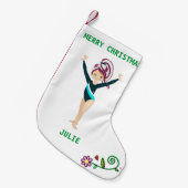 GYMNASTICS CHRISTMAS STOCKING FOR GIRLS. KLEINE KERSTSOK (Voorkant (Hangend))