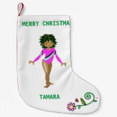 GYMNASTICS CHRISTMAS STOCKING FOR GIRLS. KLEINE KERSTSOK (Voorkant)