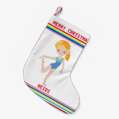 GYMNASTICS CHRISTMAS STOCKING FOR GIRLS. KLEINE KERSTSOK (Voorkant (Hangend))