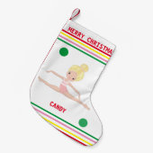 GYMNASTICS CHRISTMAS STOCKING FOR GIRLS. KLEINE KERSTSOK (Voorkant (Hangend))