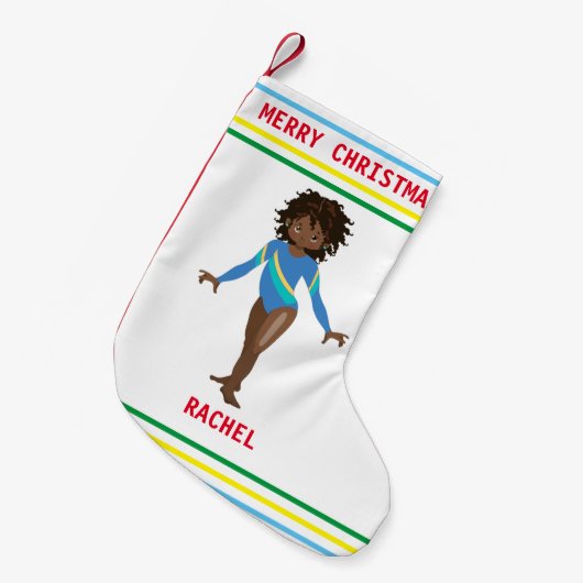 GYMNASTICS CHRISTMAS STOCKING FOR GIRLS. KLEINE KERSTSOK (Voorkant (Hangend))