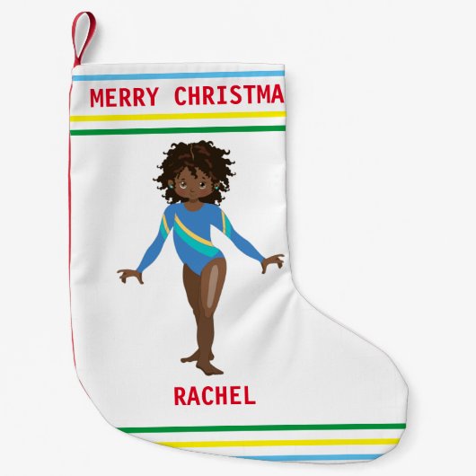 GYMNASTICS CHRISTMAS STOCKING FOR GIRLS. KLEINE KERSTSOK (Voorkant)