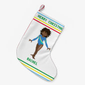 GYMNASTICS CHRISTMAS STOCKING FOR GIRLS. KLEINE KERSTSOK (Voorkant (Hangend))