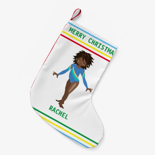 GYMNASTICS CHRISTMAS STOCKING FOR GIRLS. KLEINE KERSTSOK (Voorkant (Hangend))
