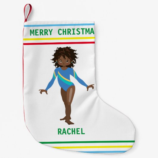 GYMNASTICS CHRISTMAS STOCKING FOR GIRLS. KLEINE KERSTSOK (Voorkant)