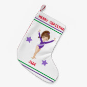 GYMNASTICS CHRISTMAS STOCKING FOR GIRLS. KLEINE KERSTSOK (Voorkant (Hangend))