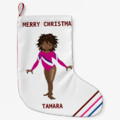 GYMNASTICS CHRISTMAS STOCKING FOR GIRLS. KLEINE KERSTSOK (Voorkant)