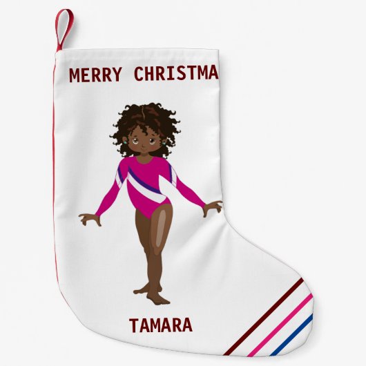 GYMNASTICS CHRISTMAS STOCKING FOR GIRLS. KLEINE KERSTSOK (Voorkant)