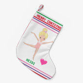 GYMNASTICS CHRISTMAS STOCKING FOR GIRLS. KLEINE KERSTSOK (Voorkant (Hangend))