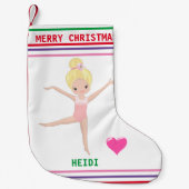 GYMNASTICS CHRISTMAS STOCKING FOR GIRLS. KLEINE KERSTSOK (Voorkant)
