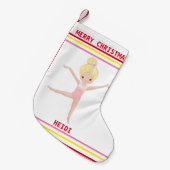 GYMNASTICS CHRISTMAS STOCKING FOR GIRLS. KLEINE KERSTSOK (Voorkant (Hangend))