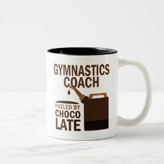 Gymnastics Coach Gift (Funny) Tweekleurige Koffiemok (Rechts)