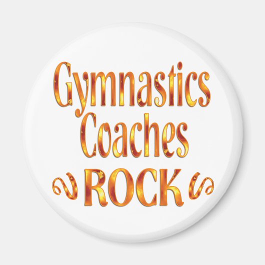 Gymnastics Coaches Rock Magneet (Voorkant)