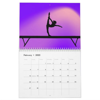 GYMNASTICS COLORFUL CALENDAR PERSONALISEERDE 2022. KALENDER